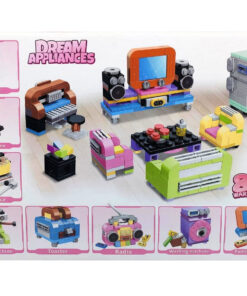 Alternative view of Dream Appliances 8-in-1 Warm Cottage Building Blocks Set – 751-Piece DIY Miniature Dollhouse Furniture & Home Electronics Kit
