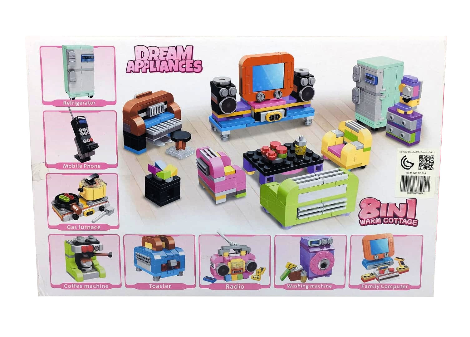 Dream Appliances 8-in-1 Warm Cottage Building Blocks Set – 751-Piece DIY Miniature Dollhouse Furniture & Home Electronics Kit 2 Dream Appliances 8-in-1 Warm Cottage Building Blocks Set – 751-Piece DIY Miniature Dollhouse Furniture & Home Electronics Kit - Image 2