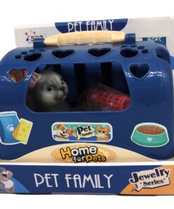 Pet Family "Beauty Expert" Carrier Set – Portable Pretend Play Pet Grooming & Feeding Kit