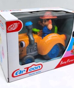 Alternative view of Swing Farmer Car Cartoon Electric Tractor – Interactive Musical Bump & Go Toy Vehicle with Flashing Lights & Swivel Motion