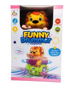 Funny Drummer Bump N'Go – Interactive Musical Animal Toy with 360° Spins, Lights & Drumming Action
