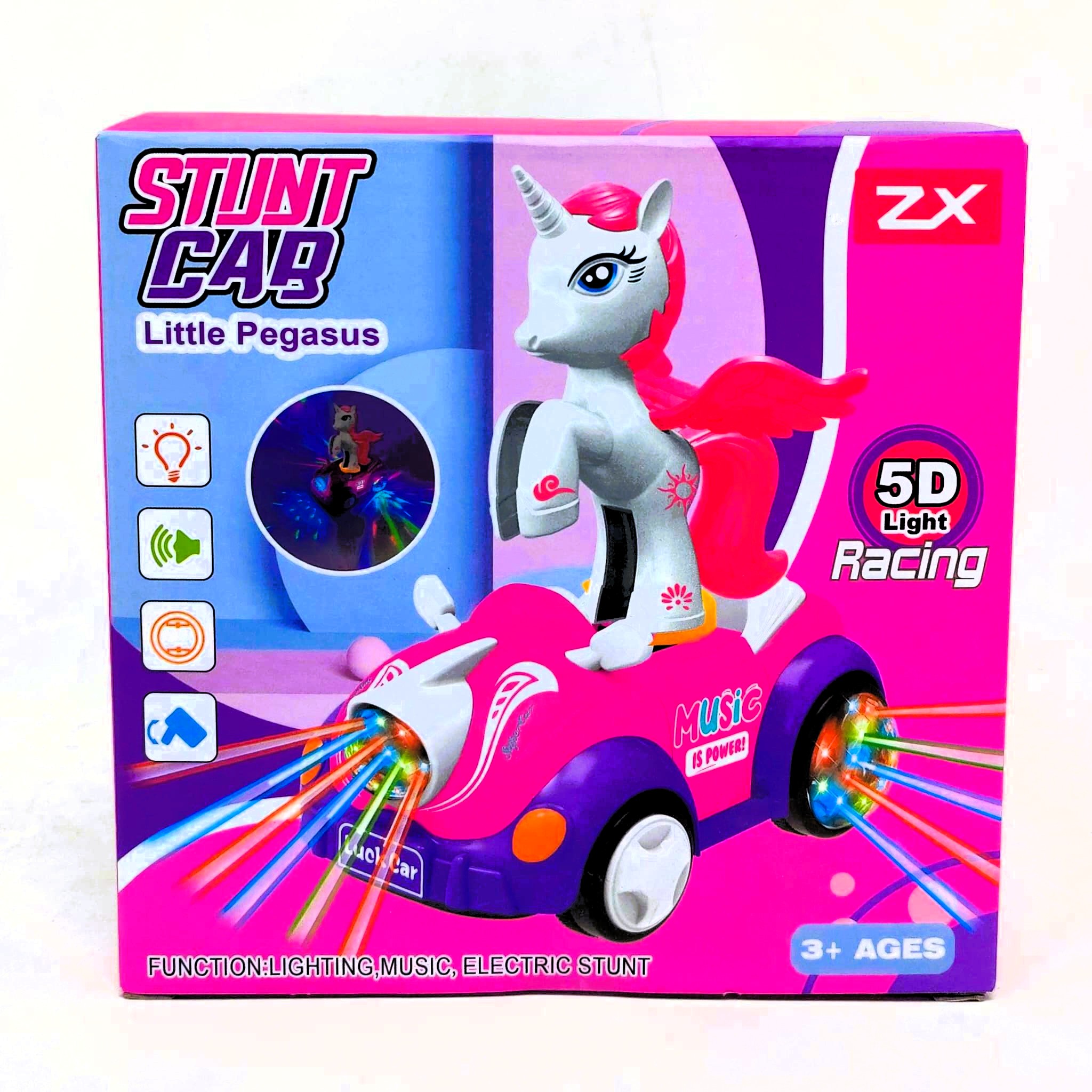 Stunt Car Little Pegasus Electronic Toy – Interactive Motorized Unicorn Stunt Vehicle with 5D Light Racing & Dynamic Music 4 Stunt Car Little Pegasus Electronic Toy – Interactive Motorized Unicorn Stunt Vehicle with 5D Light Racing & Dynamic Music - Image 4