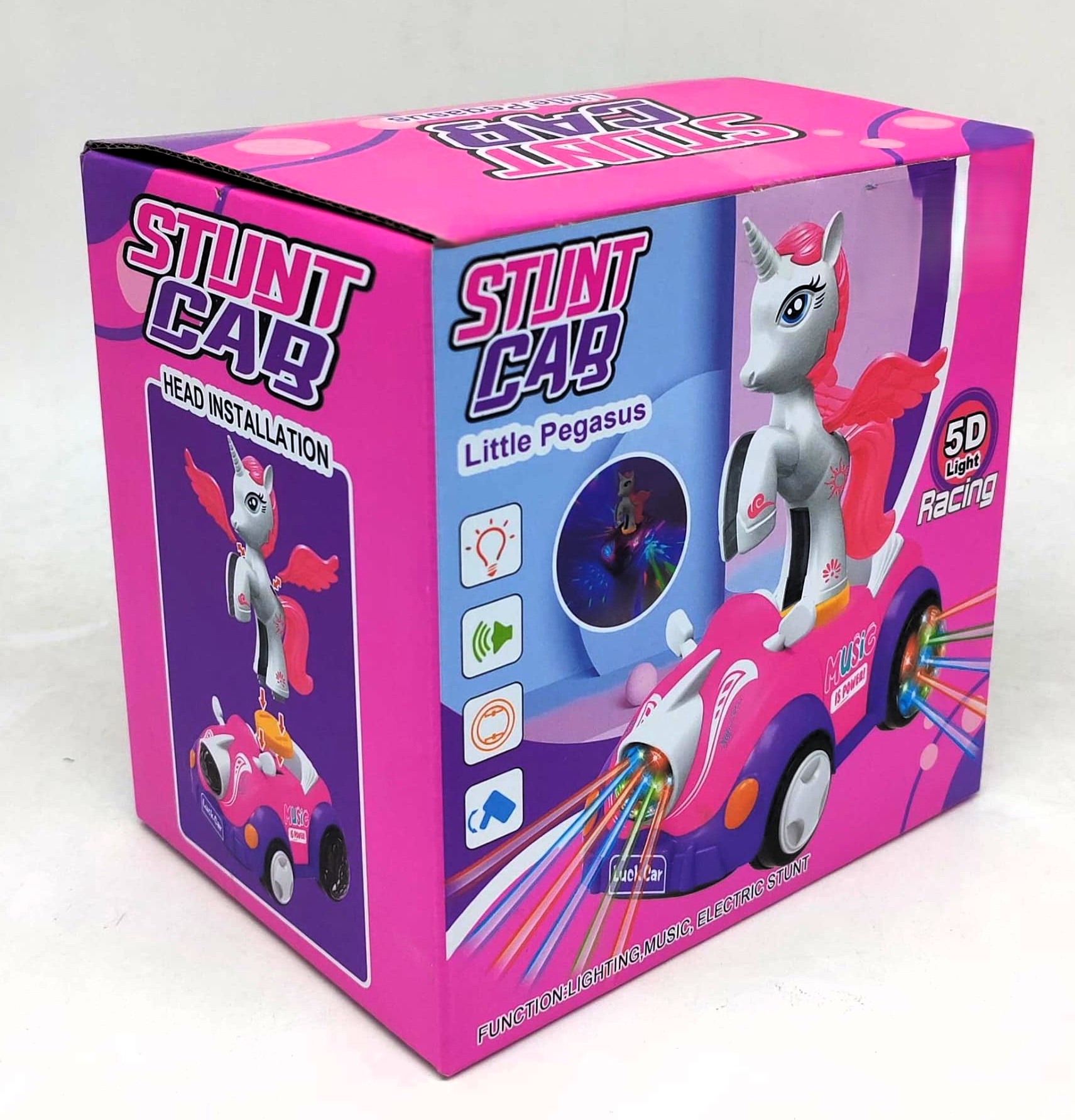 Stunt Car Little Pegasus Electronic Toy – Interactive Motorized Unicorn Stunt Vehicle with 5D Light Racing & Dynamic Music 2 Stunt Car Little Pegasus Electronic Toy – Interactive Motorized Unicorn Stunt Vehicle with 5D Light Racing & Dynamic Music - Image 2