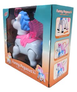 Alternative view of Funny Pegasus Interactive Walking Electronic Toy – Magical Robotic Unicorn with Flashing Wings, Music & Head Swivel