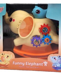 Funny Elephant Interactive Rocking Pet – Motorized Seesaw Balancing Toy with Rotating Gears, Music & Flashing LED Lights