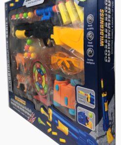 Alternative view of Wilderness Commandos Dual-Ammo Shotgun Playset – Safari Target Practice Set with Binoculars & Animal Figures
