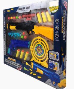 Alternative view of Wilderness Commandos 2-Player Shooting Game Set – Dual-Ammo Shotgun & Pistol Combo with Target and Safety Glasses