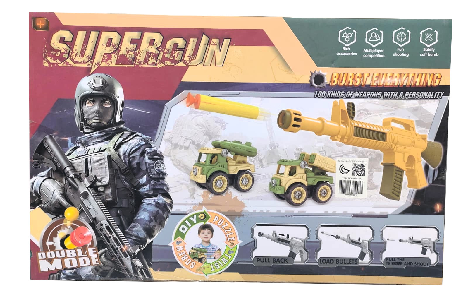 Military Corps State of War Super Set – Tactical Toy Rifle with DIY Take-Apart Military Trucks, Targets & Grenade 4 Military Corps State of War Super Set – Tactical Toy Rifle with DIY Take-Apart Military Trucks, Targets & Grenade - Image 4