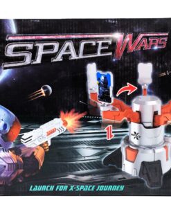 Space Wars Electronic Rotating Target Set – Cosmic Blaster Game with Moving Target Stand & Soft Foam Darts
