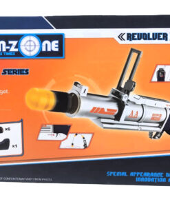 Alternative view of Storm-Zone Gun Battle Series Deluxe Foam Shell Launcher – Tactical "Revolver" Blaster with 6 Oversized Safety Foam Projectiles, Flip-Up Sight, and Realistic Break-Action Cocking System