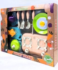 Kindly Kitchen Eco-Friendly Wheat Straw Gourmet Playset – Organic Composite Pretend Cookware & Breakfast Dining Station with Dual-Burner Range, Cutting Board, Play Utensils & Golden Harvest Seafood Set 7 WhatsApp Image 2026 05 16 at 4.53.02 PM