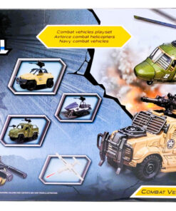 Alternative view of Special Combat Vehicles Playset Defense Strike Pack – Desert Camouflage Battle Tank with Scout Helicopter, Armored Personnel Carrier, Watchtower Station & Commando Figure