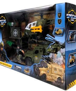 Special Combat Vehicles Playset Medical Outpost Pack – Jungle Camouflage Field Ambulance Truck with Tactical Support Helicopter, Treehouse Medic Station & Commando Figure 7 WhatsApp Image 2026 05 16 at 5.37.31 PM