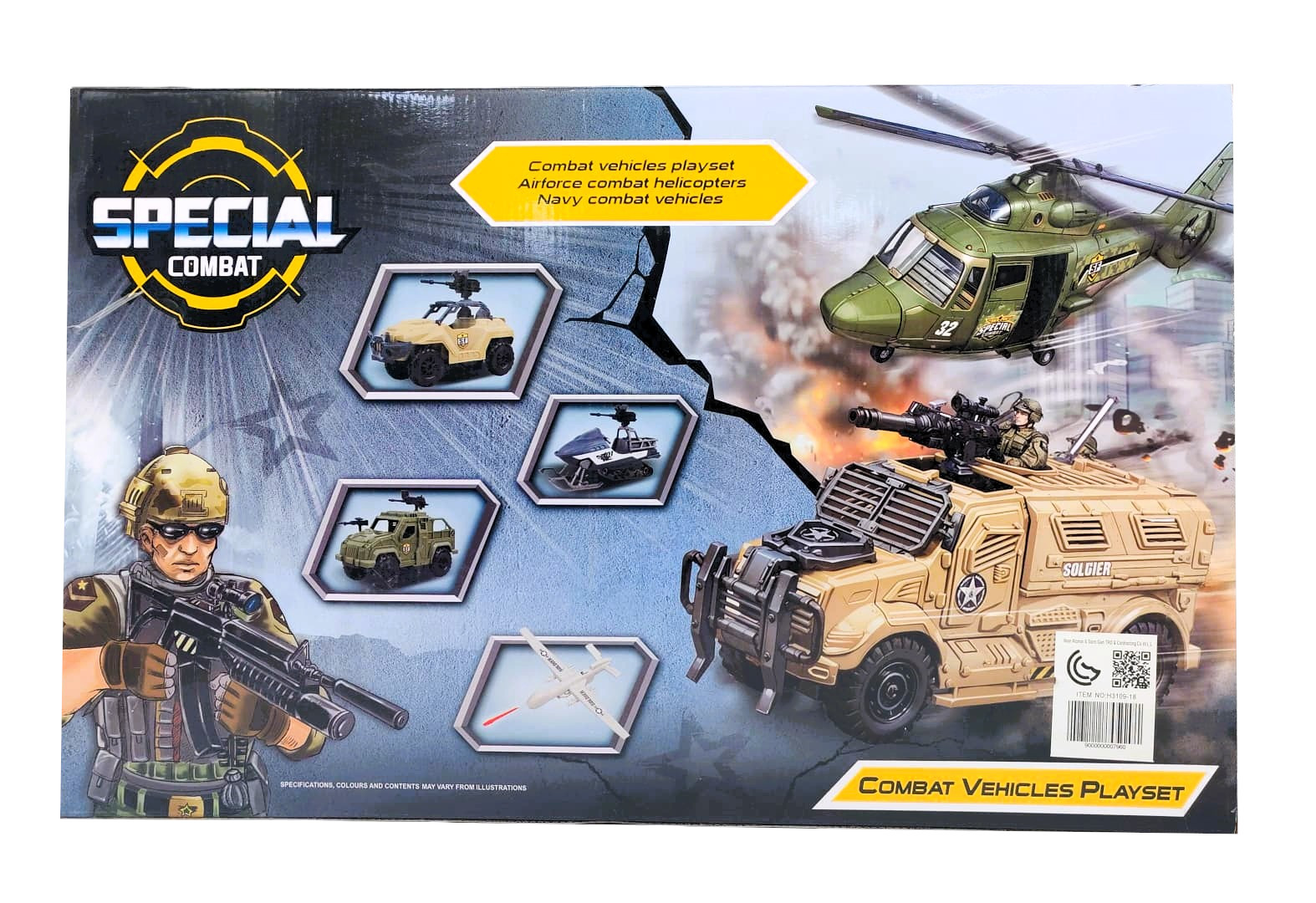 Special Combat Vehicles Playset Medical Outpost Pack – Jungle Camouflage Field Ambulance Truck with Tactical Support Helicopter, Treehouse Medic Station & Commando Figure 2 Special Combat Vehicles Playset Medical Outpost Pack – Jungle Camouflage Field Ambulance Truck with Tactical Support Helicopter, Treehouse Medic Station & Commando Figure - Image 2