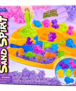 Alternative view of Sand Spirit Magic Kinetic Sand Mega Activity Station – 900g Non-Toxic Stretchy Mess-Free Sensory Sand Kit with Large Play Tray, Shaping Shovels & 3D Mold Sets