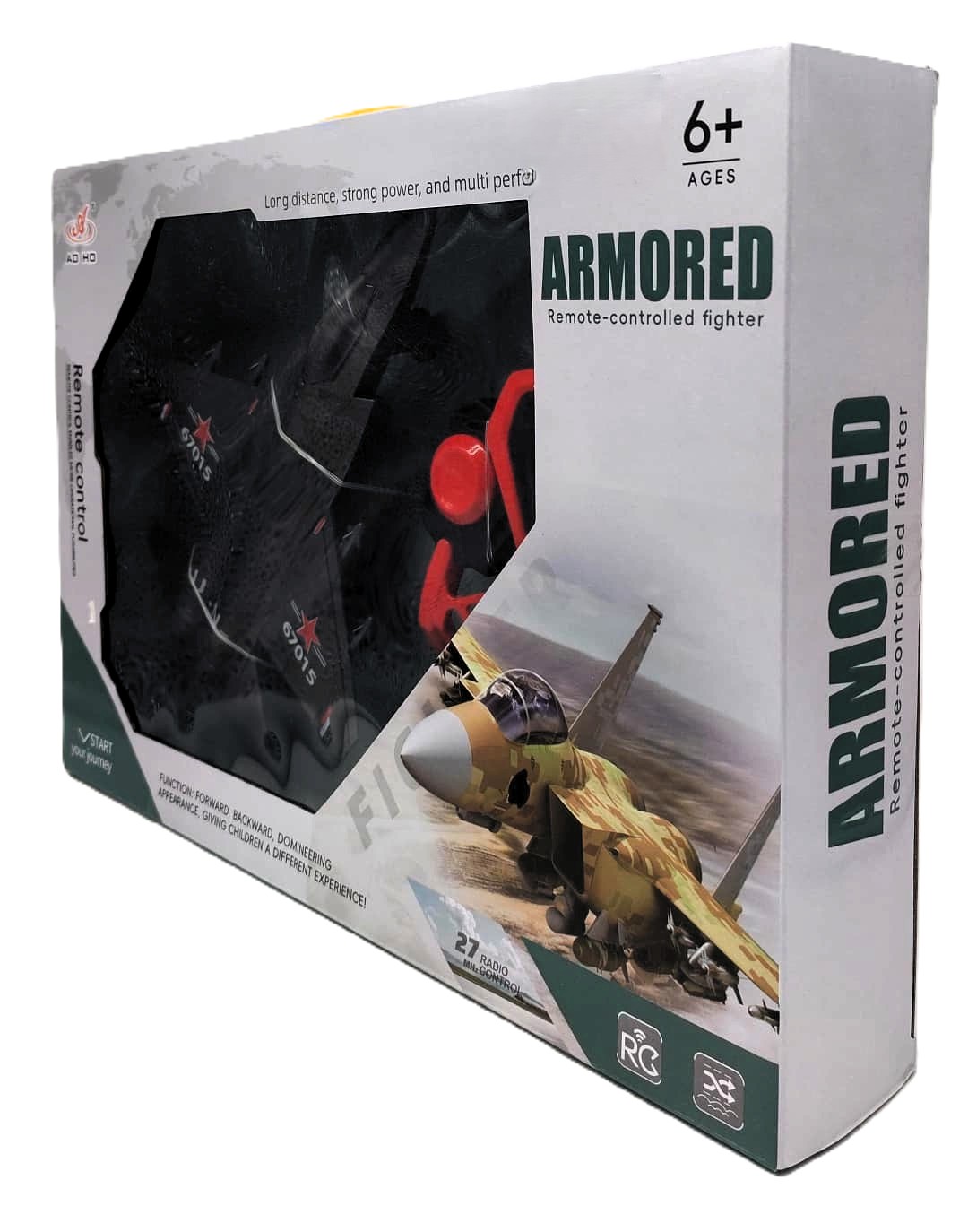 AOHO Armored Remote-Controlled Fighter Jet – 1:18 Scale 2CH Tactical Military Interceptor with 45° Smooth-Glide Taxiing & Underbody Aerodynamic Flight Wheels 4 AOHO Armored Remote-Controlled Fighter Jet – 1:18 Scale 2CH Tactical Military Interceptor with 45° Smooth-Glide Taxiing & Underbody Aerodynamic Flight Wheels - Image 4