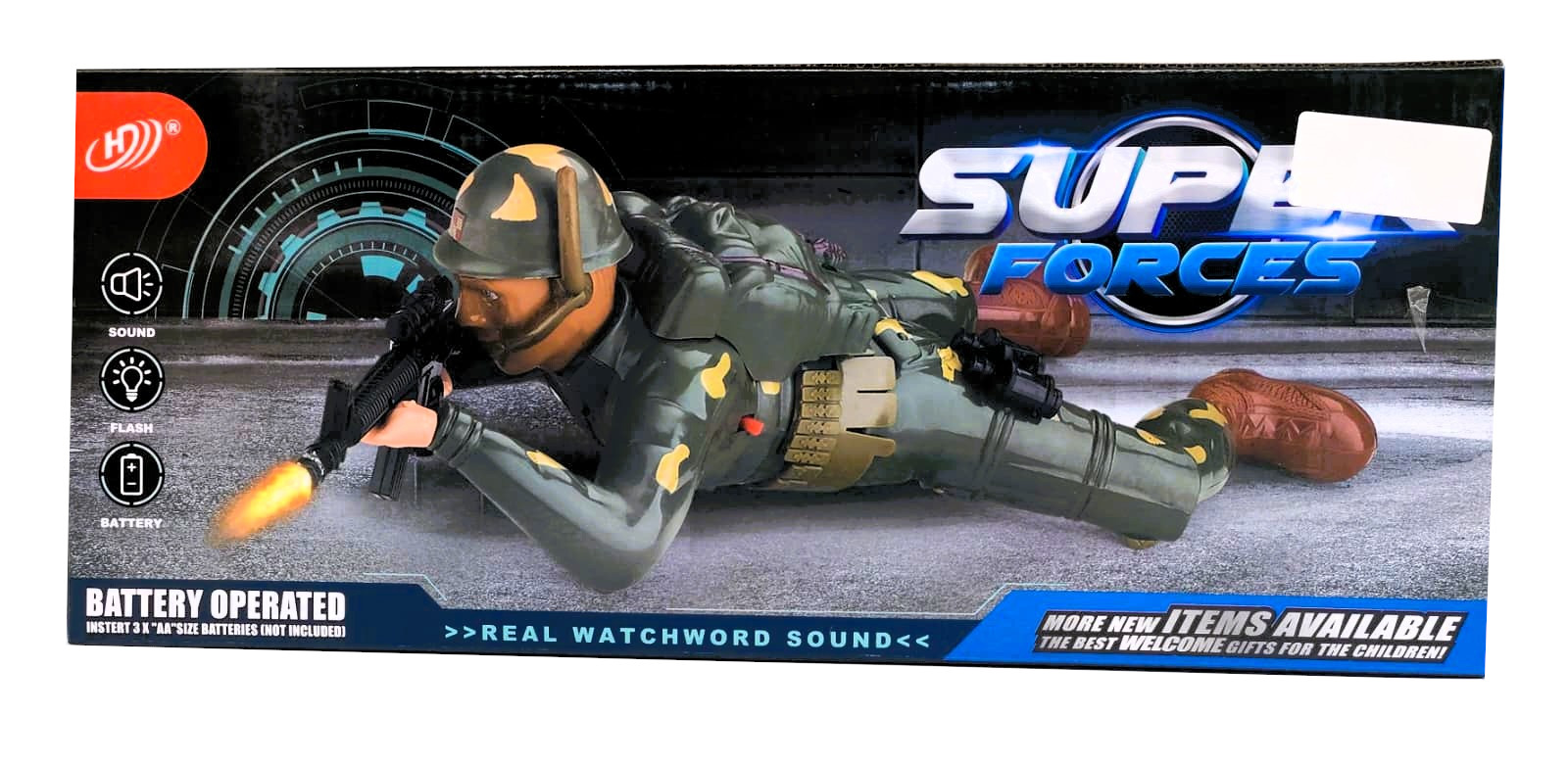 Super Forces Electric Crawling Soldier – Battery-Operated Mechanized Commando Toy Figure with Flashing Gun Barrel Muzzle, Realistic Combat Sound Tracks & Automatic Moving Action 1 Super Forces Electric Crawling Soldier – Battery-Operated Mechanized Commando Toy Figure with Flashing Gun Barrel Muzzle, Realistic Combat Sound Tracks & Automatic Moving Action