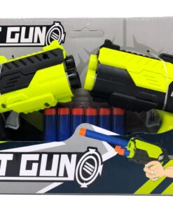 Soft Gun Dual-Blaster Tactical Battle Pack – 2-Pack Micro Foam Dart Shooters with Easy-Pull T-Bar Priming Slides & 6 Safety Suction Darts