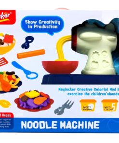 al3aby 92 Keylucker Creative Colorful Mud Noodle Machine – 23-Piece DIY Modeling Dough Extruder Playset with 5 Vibrant Colors, Shaping Cutters, and Play Kitchen Dinnerware