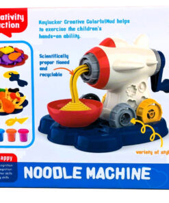 Alternative view of Keylucker Creative Colorful Mud Noodle Machine – 23-Piece DIY Modeling Dough Extruder Playset with 5 Vibrant Colors, Shaping Cutters, and Play Kitchen Dinnerware