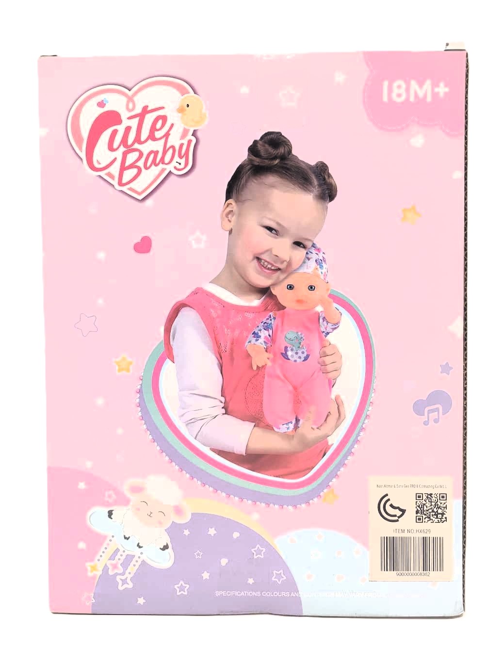 Cute Baby Rainbow Outfit Doll & Accessories Playset – Early Toddler Nurturing Toy with Rhino and Feeding Bottle 4 Cute Baby Rainbow Outfit Doll & Accessories Playset – Early Toddler Nurturing Toy with Rhino and Feeding Bottle - Image 4