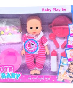 Cute Baby Interactive Play Set – Nurturing Sound Doll with Potty Training Kit, Feeding Accessories, and Diaper