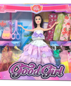 al3aby 100 Good Girl Special Style Ultimate Runway Wardrobe – Deluxe Fashion Doll Playset with 18 Changeable Designer Outfits, Glamour Handbags, Salon Styling Tools & Vanity Accessories