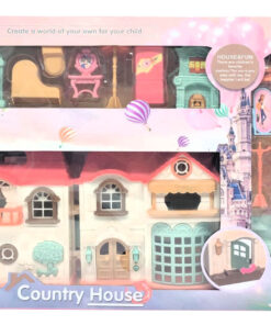 Kaibao Play House Series – Foldable Interactive Country House Playset with Deluxe Furniture Bundle