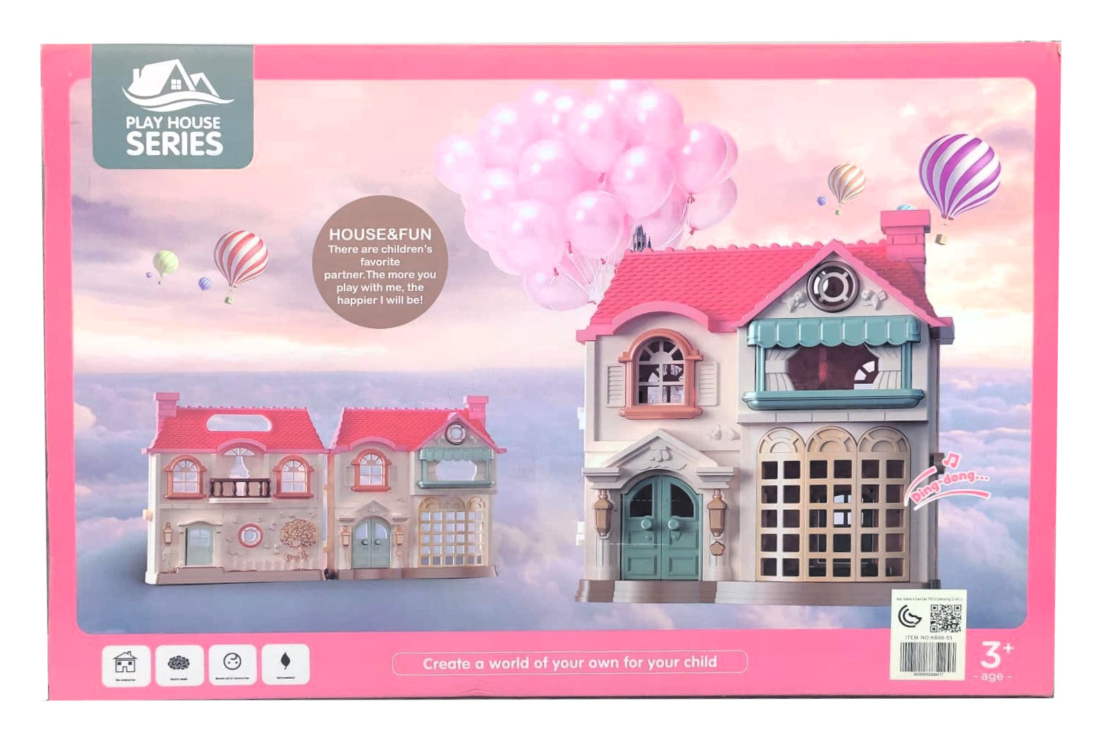 Kaibao Play House Series – Foldable Interactive Country House Playset with Deluxe Furniture Bundle 4 Kaibao Play House Series – Foldable Interactive Country House Playset with Deluxe Furniture Bundle - Image 4