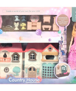 Kaibao Play House Series – Foldable Interactive Country House Playset with Fashion Doll, Pet Figures, and Bedroom Furniture