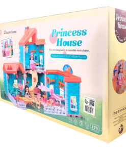 Alternative view of Princess Royal Carriage Fantasy Set – Enchanted White Stallion with Rooted Pink Mane, Sparkling Heart-Detailed Coach, and Articulated Princess Doll