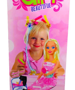 Alternative view of Girl Beautiful My Fashion World Deluxe Salon & Jewelry Set – Large Interactive Singing Fashion Doll with Rooted Blonde Hair, Glamour Vanity Set, Changeable Turquoise Gala Gown, Custom Hair Bows & Chic Purse