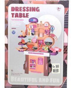 Alternative view of Play House Series Deluxe Dressing Table – 42-Piece Pretend Makeup Vanity Station with Styling Hairdryer, Mirror, and Beauty Accessories