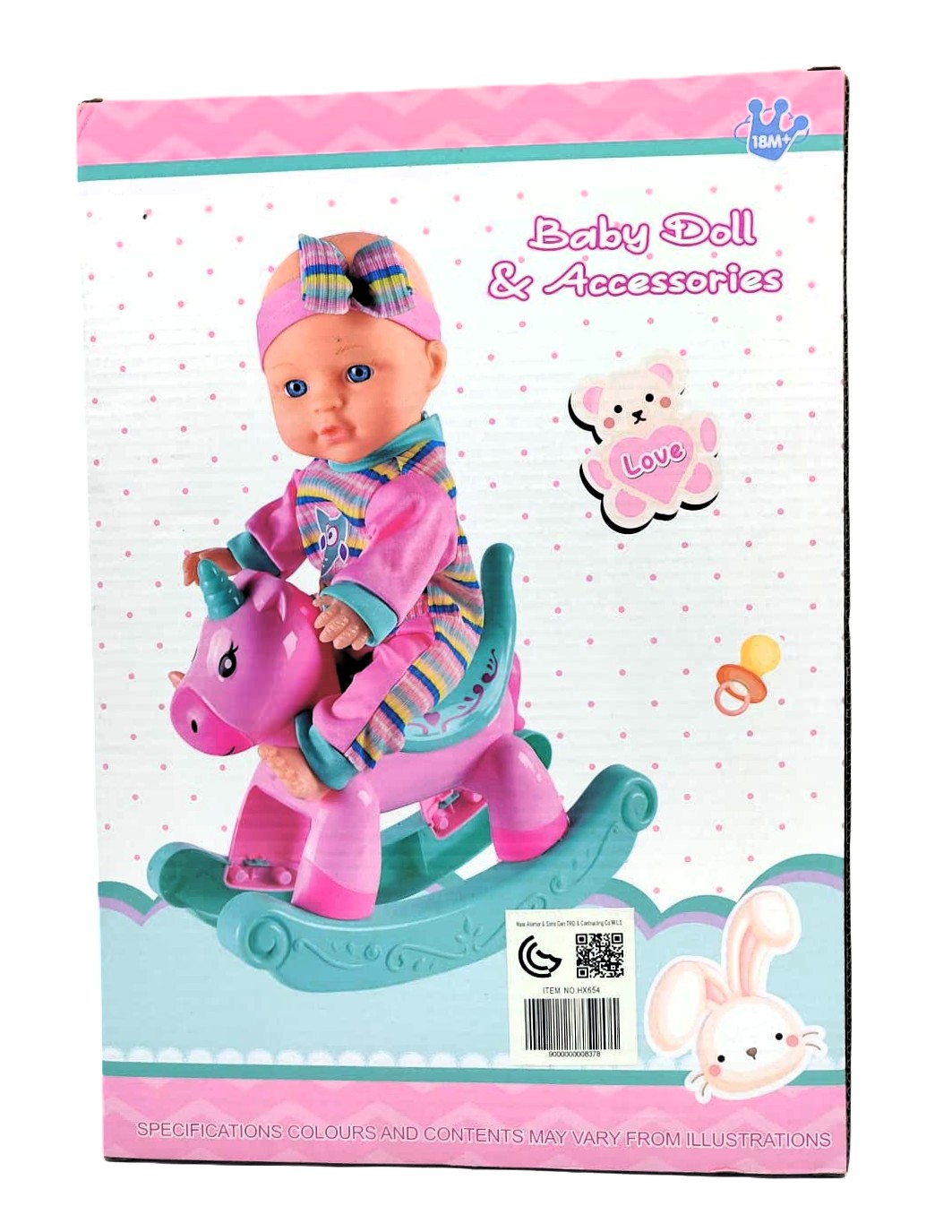 Cute Baby Rocking Unicorn Playset – Early Toddler Nurturing Doll with Toy Keys and Feeding Bottle 2 Cute Baby Rocking Unicorn Playset – Early Toddler Nurturing Doll with Toy Keys and Feeding Bottle - Image 2