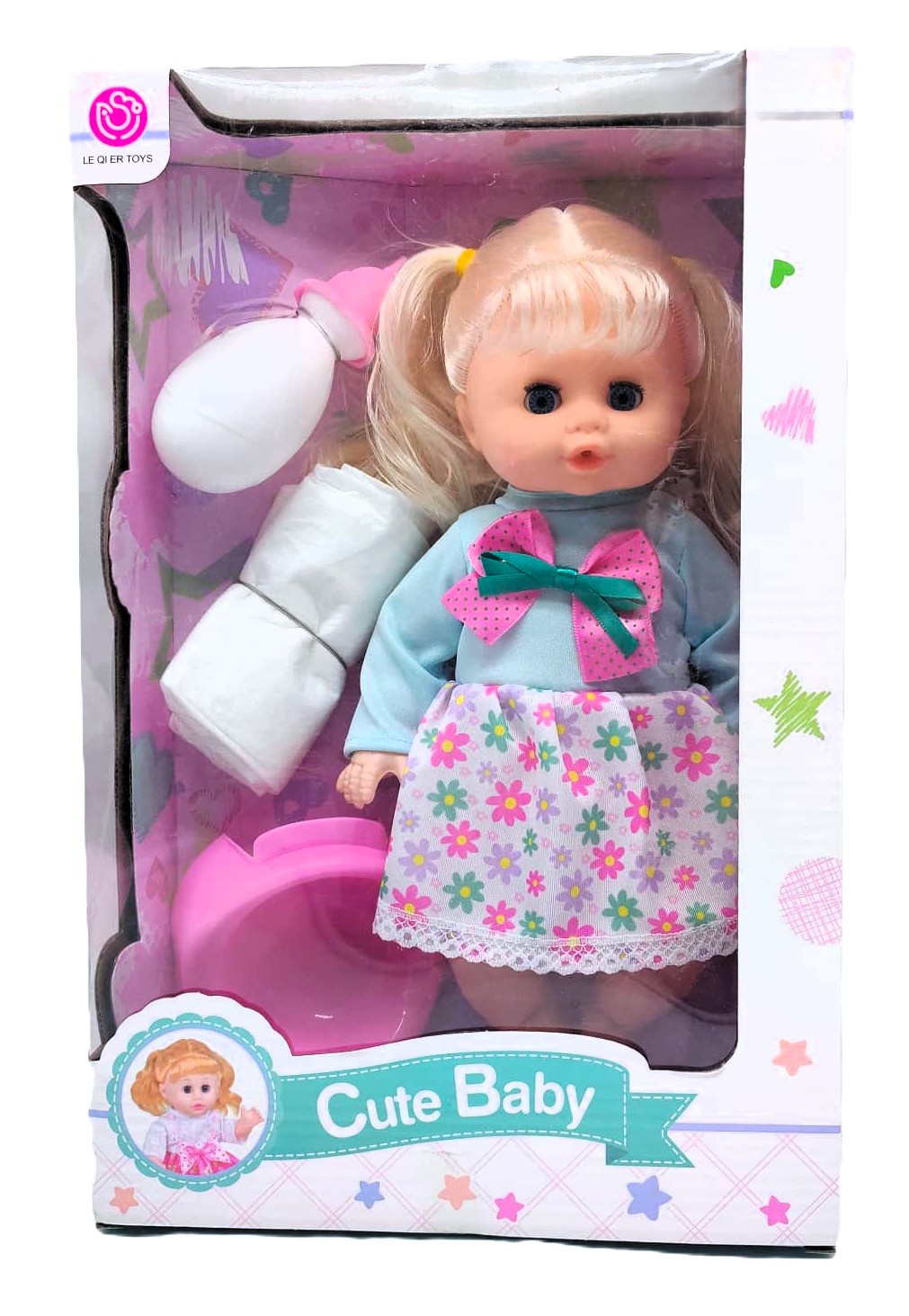 Cute Baby Play Set Interactive Nurturing Station – Realistic Feeding, Diapering & Potty Training Doll with Soft-Grip Bottle, Fabric Diaper, Dinnerware Pack & Toddler Training Toilet 1 Cute Baby Play Set Interactive Nurturing Station – Realistic Feeding, Diapering & Potty Training Doll with Soft-Grip Bottle, Fabric Diaper, Dinnerware Pack & Toddler Training Toilet