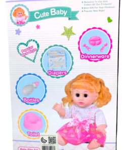 Alternative view of Cute Baby Play Set Interactive Nurturing Station – Realistic Feeding, Diapering & Potty Training Doll with Soft-Grip Bottle, Fabric Diaper, Dinnerware Pack & Toddler Training Toilet