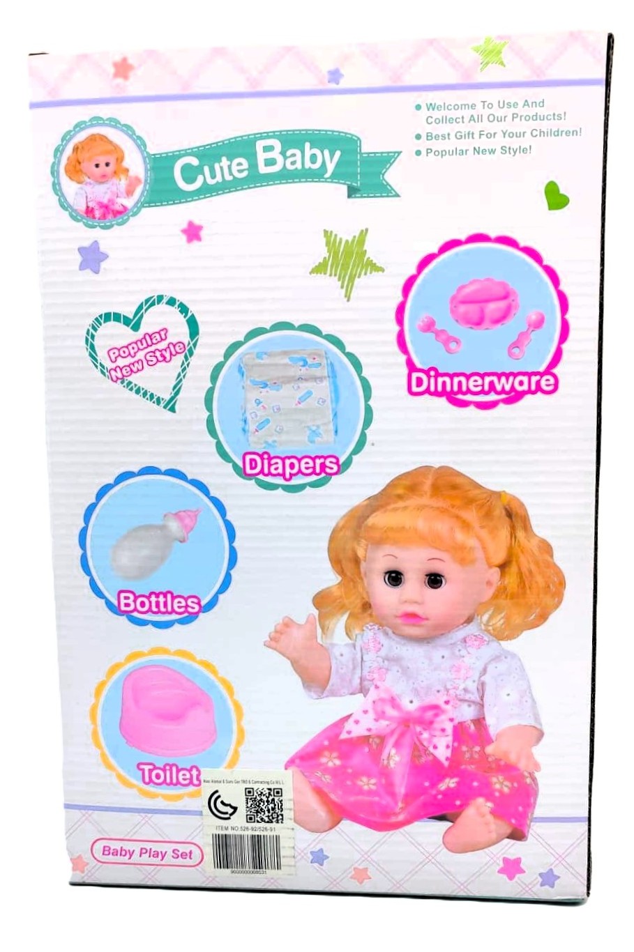 Cute Baby Play Set Interactive Nurturing Station – Realistic Feeding, Diapering & Potty Training Doll with Soft-Grip Bottle, Fabric Diaper, Dinnerware Pack & Toddler Training Toilet 2 Cute Baby Play Set Interactive Nurturing Station – Realistic Feeding, Diapering & Potty Training Doll with Soft-Grip Bottle, Fabric Diaper, Dinnerware Pack & Toddler Training Toilet - Image 2