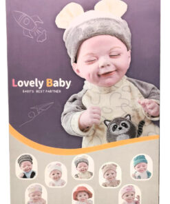 Alternative view of LETLONY Lovely Baby 'Dress & Play' Nurturing Doll – Open-Eyes Edition with Knit Bear-Ear Beanie and Feeding Bottle