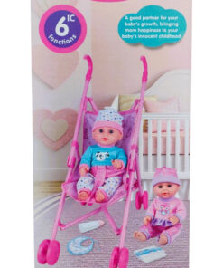 Alternative view of ZOFELNG Sweet Baby Doll Playset – 6 IC Functions Interactive Doll with Pink Stroller, Plaid Skirt, and Accessories