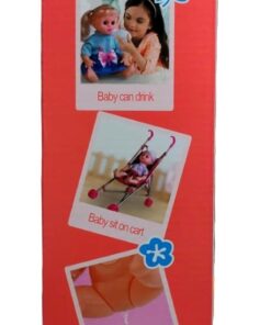 Alternative view of Angellgirl Lovely Baby Playset – Interactive Drink & Wet Doll with Toy Stroller, Feeding Bottle, and Polka Dot Outfit