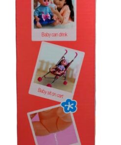 Alternative view of Angellgirl Lovely Baby Playset – Interactive Drink & Wet Doll with Toy Stroller, Feeding Bottle, and Pink Bear Outfit
