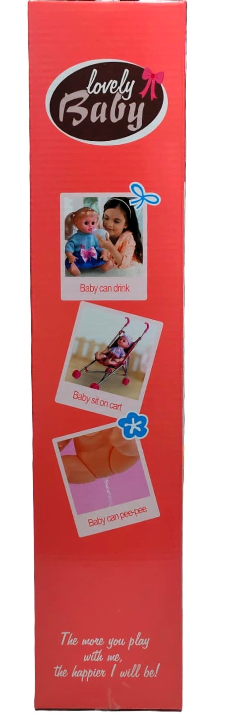 Angellgirl Lovely Baby Playset – Interactive Drink & Wet Doll with Toy Stroller, Feeding Bottle, and Pink Bear Outfit 2 Angellgirl Lovely Baby Playset – Interactive Drink & Wet Doll with Toy Stroller, Feeding Bottle, and Pink Bear Outfit - Image 2