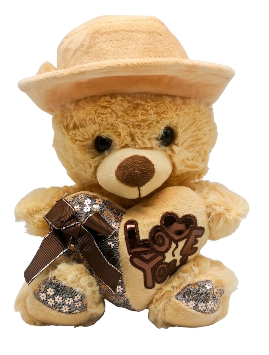 30 cm "Love You" Plush Teddy Bear with Hat 1 30 cm "Love You" Plush Teddy Bear with Hat