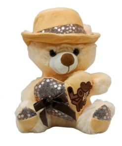 30 cm "Love You" Plush Teddy Bear with Hat 5 0697 BHHRT30CM