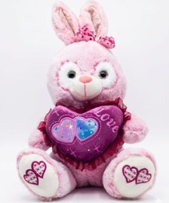 30 cm Plush Rabbit with "Love" Heart Cushion