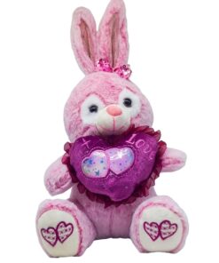 30 cm Plush Rabbit with "Love" Heart Cushion 6 0697 RHRT30CM