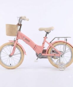 16-Inch Premium Folding Children's Bicycle - Pink Aesthetic