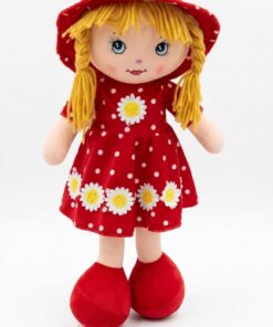 45 cm Decorative Plush Rag Doll with Daisy Accents