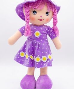 55 cm Decorative Plush Rag Doll with Daisy Accents