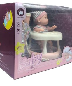 Alternative view of Wandalong 9-Inch Baby Walker Imitation Toy Playset – Vinyl Doll with Potty, Feeding Set, and Pacifier (Item NO: W6912A)